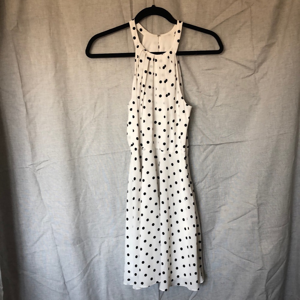 Black and white pok a dot dress